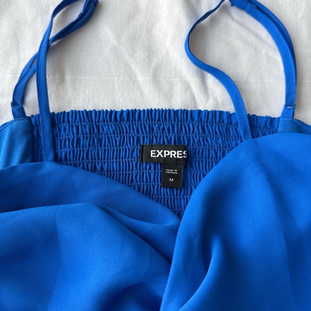 Express Vibrant Blue Twist-Front Cami - Picture 3 of 3
